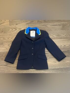 Tredstep Symphony Junior Equestrian Show Coat Navy Blue Size 8 Riding Jacket